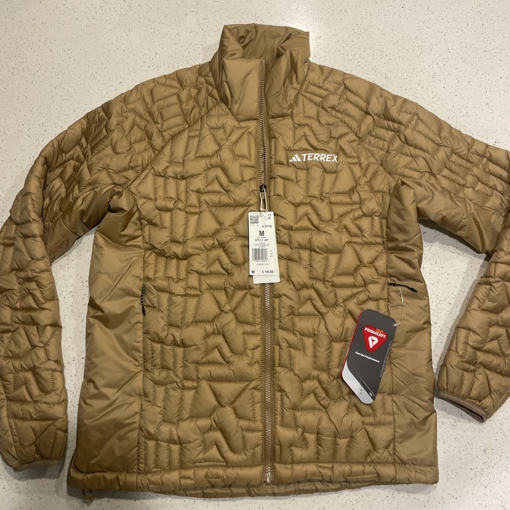 Adidas TERREX XPR LF Jacket JL9750 Men's‎ Size M NWT Golden Brown
